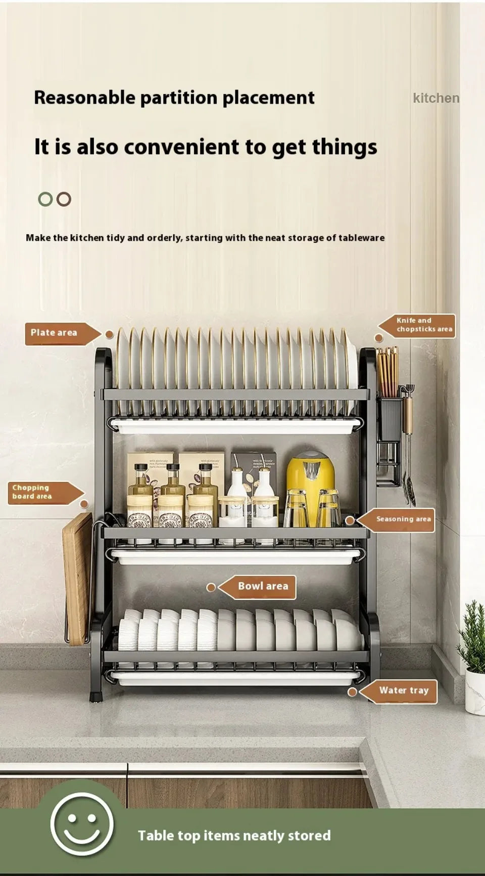 Égouttoir de cuisine multifonctionnel رف مطبخ متعدد الوظائف