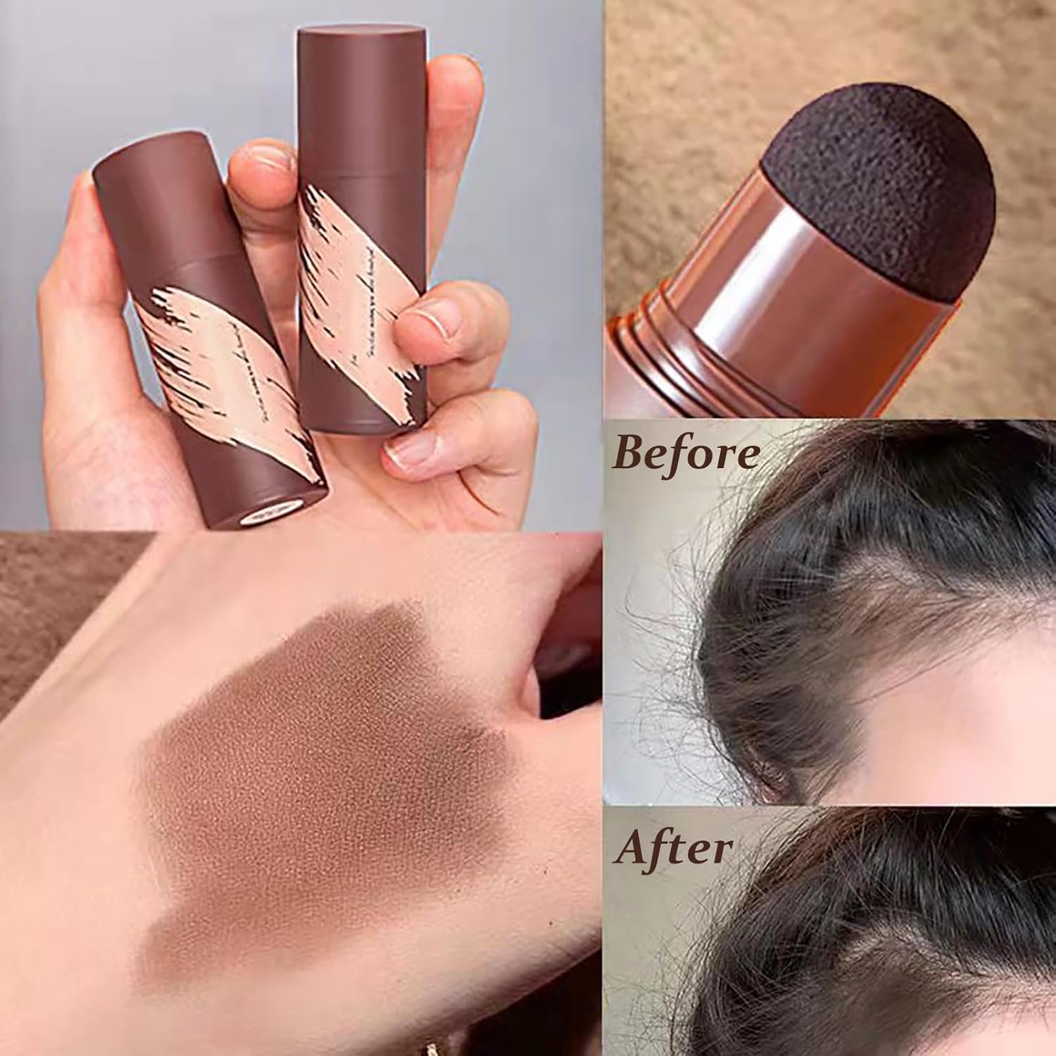 poudre maron des cheveux بودرة الشعربني