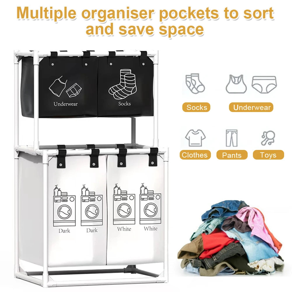 Panier de tri de linge سلة غسيل بثلاث طبقات